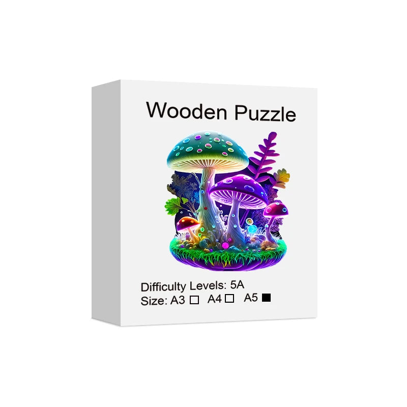 Magical Mushrooms Wooden Puzzle - PuzzleWood