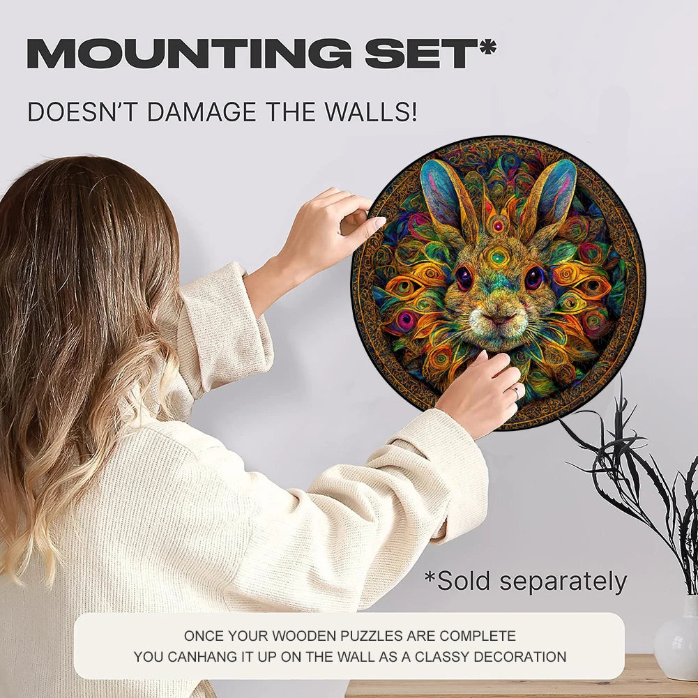 Mandala Rabbit Wooden Jigsaw Puzzle™ - PuzzleWood