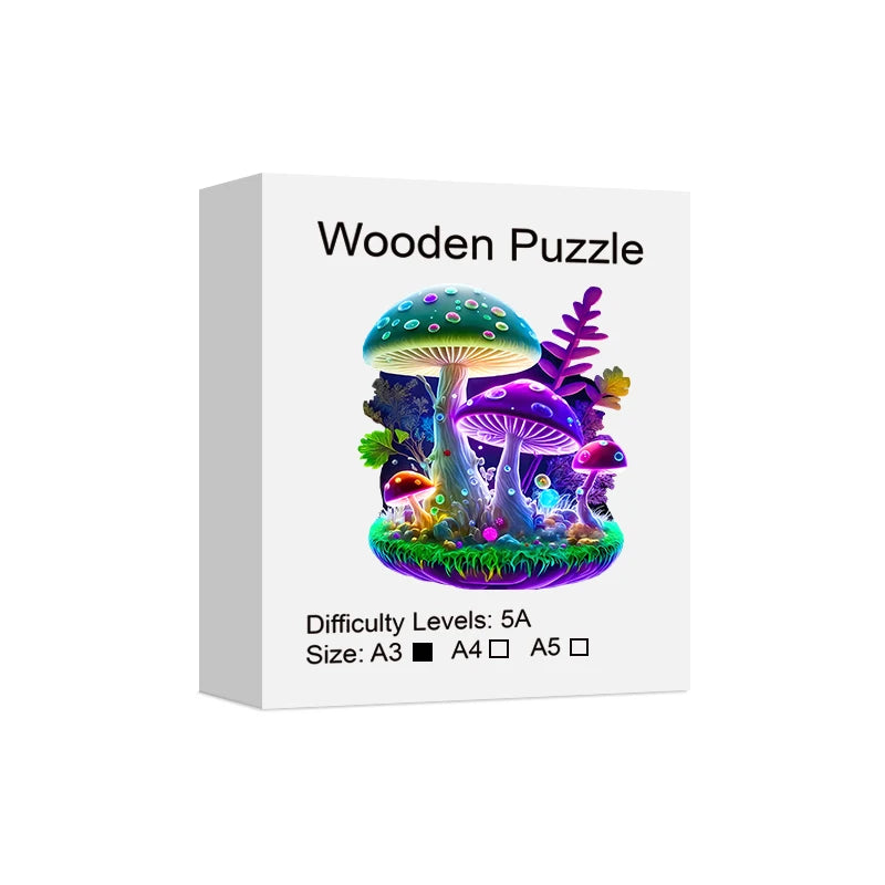 Magical Mushrooms Wooden Puzzle - PuzzleWood