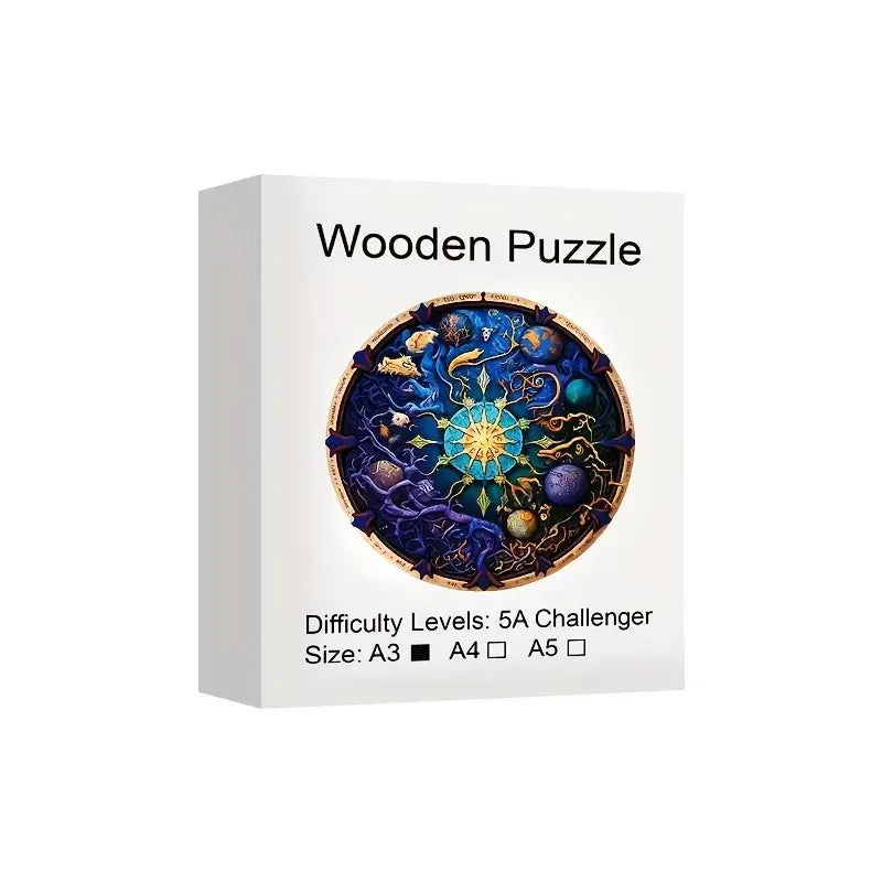 Cosmic Zodiac Wooden Puzzle - PuzzleWood