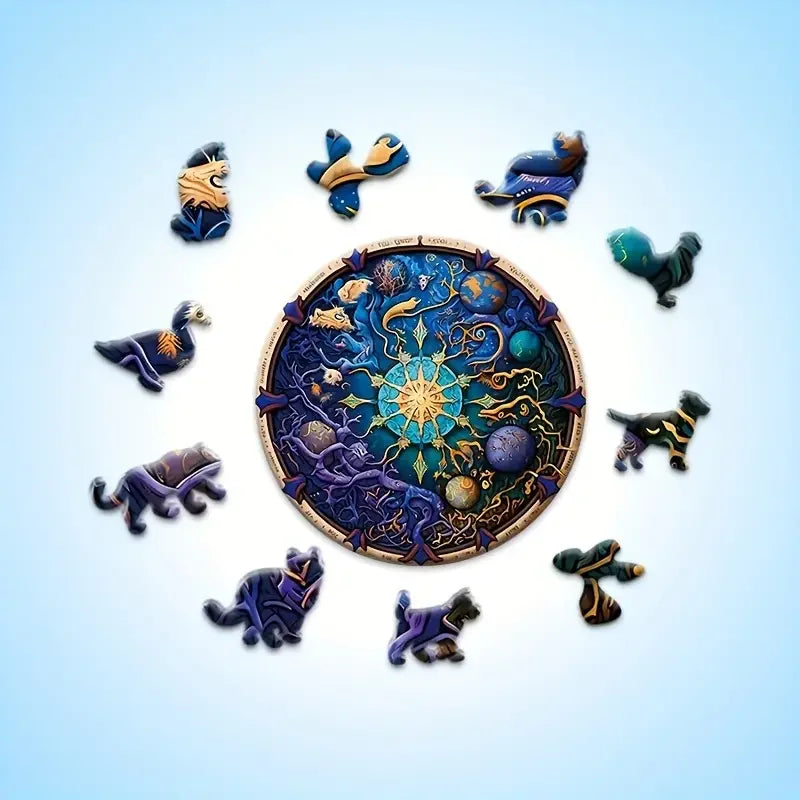 Cosmic Zodiac Wooden Puzzle - PuzzleWood
