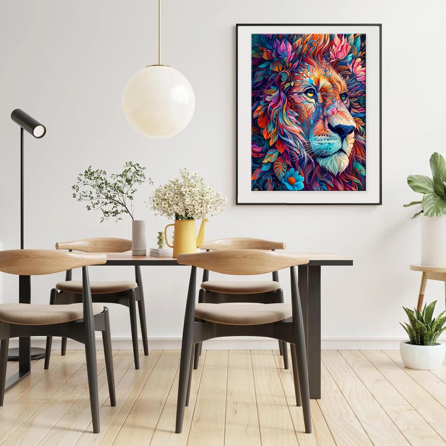 Vivid Lion Wooden Puzzle - PuzzleWood