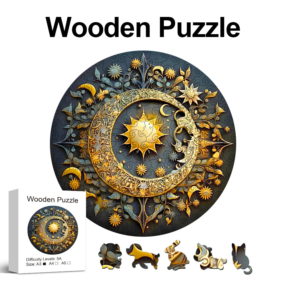Celestial Mandala Wooden Puzzle - PuzzleWood