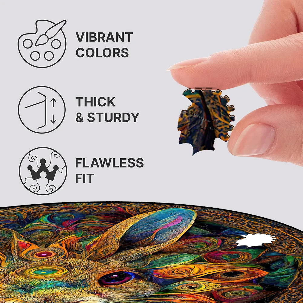 Mandala Rabbit Wooden Jigsaw Puzzle™ - PuzzleWood
