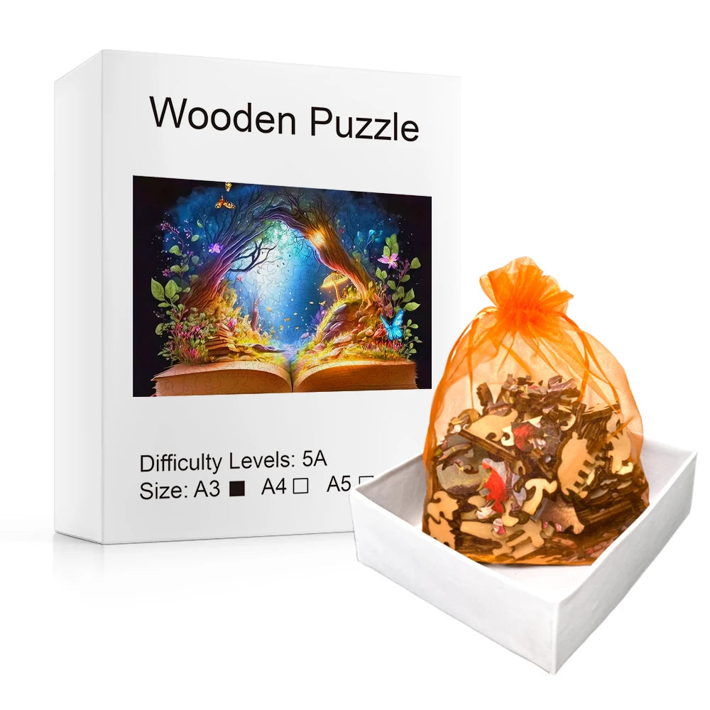 Enchanted Book Wooden Puzzle - PuzzleWood