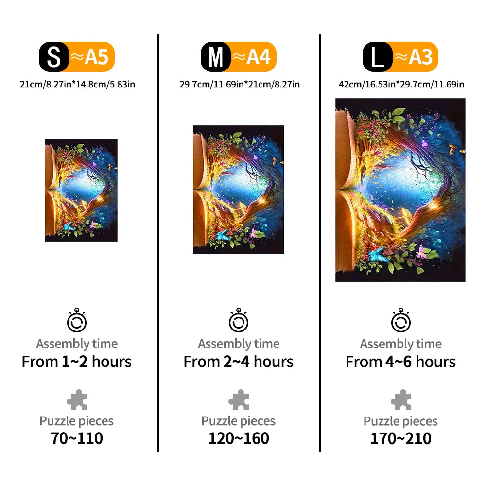 Enchanted Book Wooden Puzzle - PuzzleWood