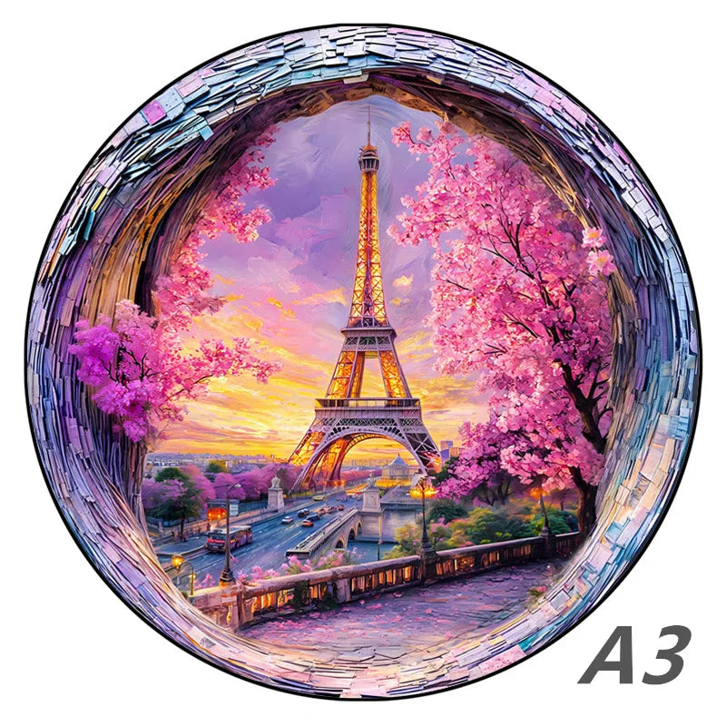 Paris Eiffel Tower - Wooden Puzzle - PuzzleWood