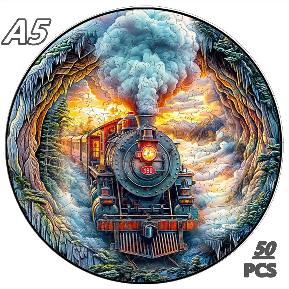 Steam Train Adventure Wooden Puzzle - PuzzleWood