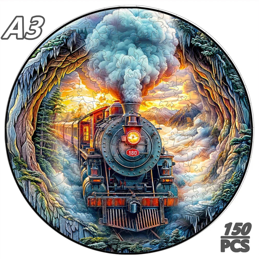 Steam Train Adventure Wooden Puzzle - PuzzleWood