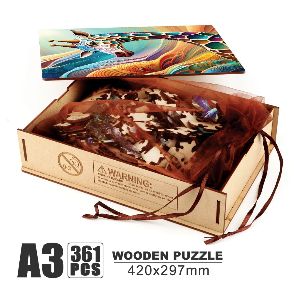 Safari Glow Wooden Puzzle - PuzzleWood