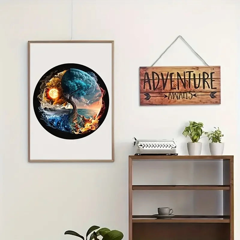 Tree of Elements Wooden Puzzle – Fire Water Earth Air in Balance - PuzzleWood