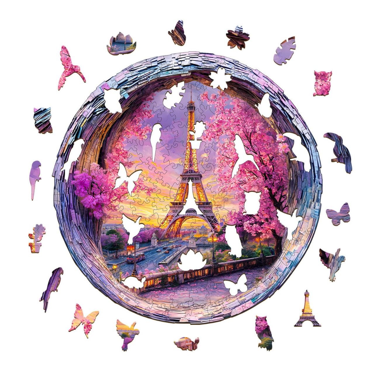 Paris Eiffel Tower - Wooden Puzzle - PuzzleWood