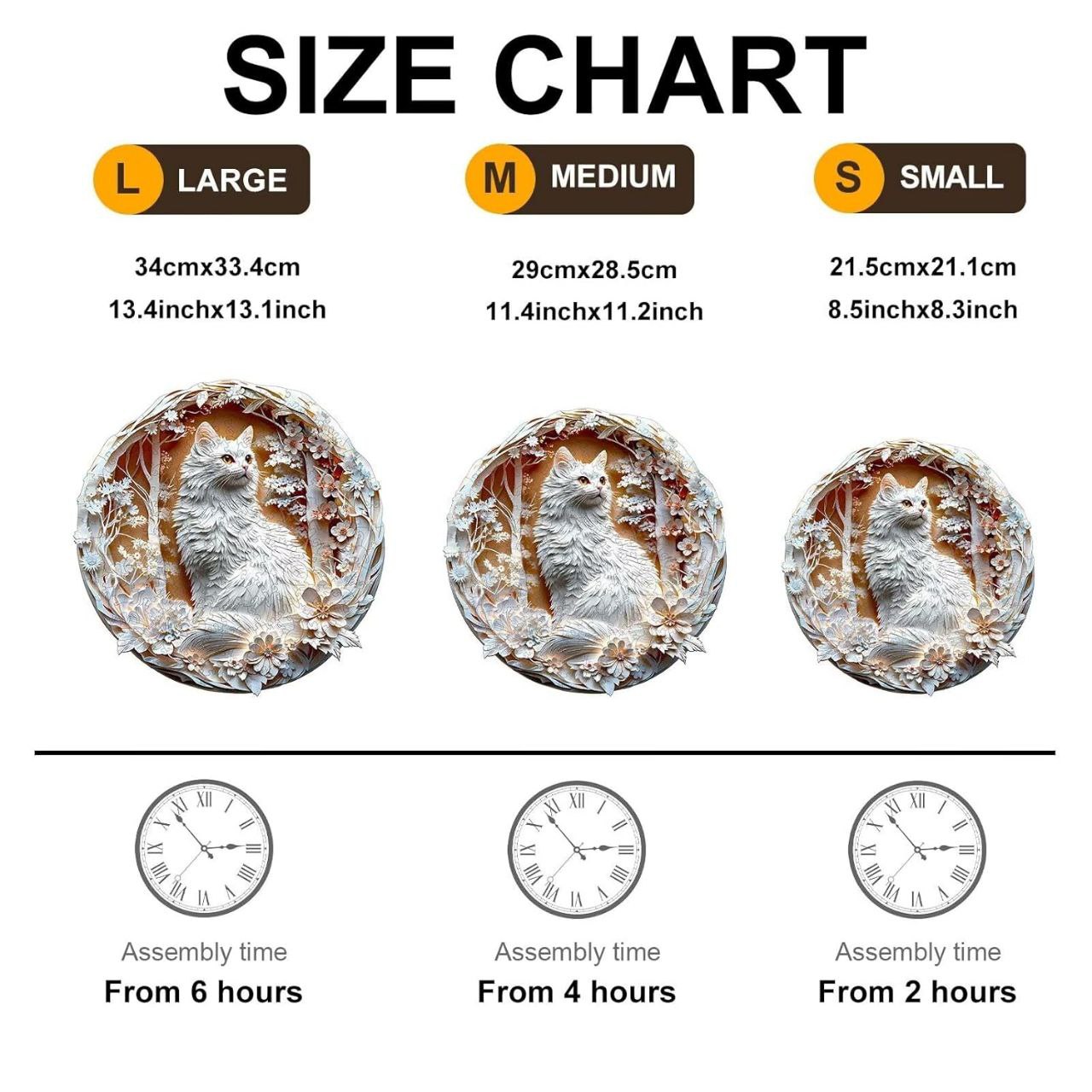 Majestic White Cat Wooden Puzzle - PuzzleWood