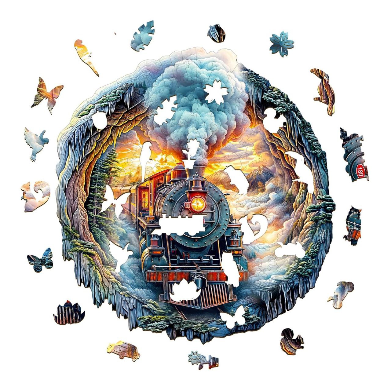 Steam Train Adventure Wooden Puzzle - PuzzleWood
