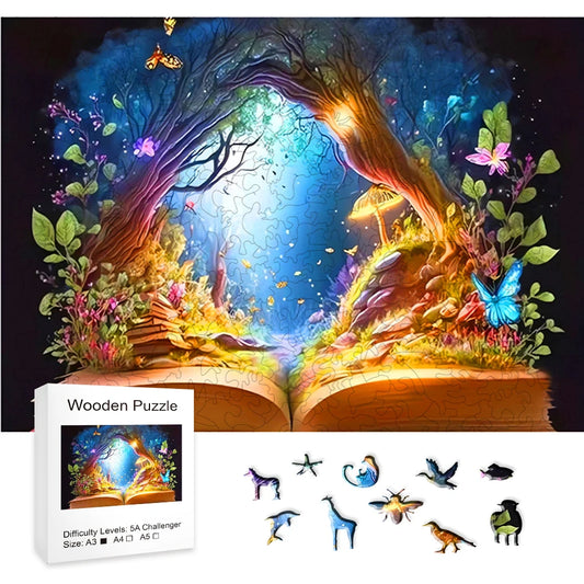 Enchanted Book Wooden Puzzle - PuzzleWood