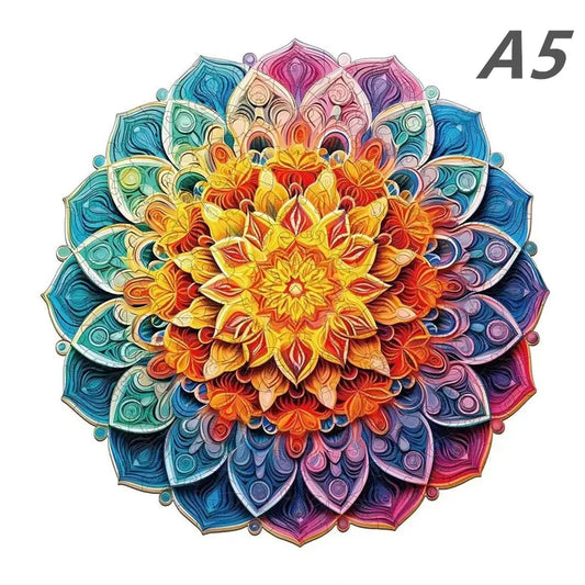 Mandala Flower - Wooden Puzzle - PuzzleWood