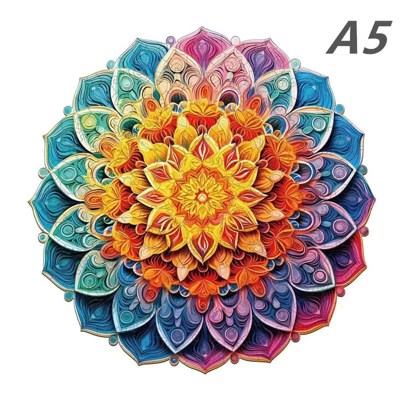 Mandala Flower - Wooden Puzzle - PuzzleWood