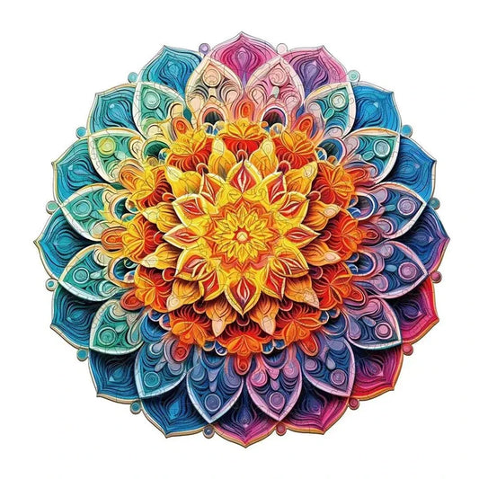Mandala Flower - Wooden Puzzle - PuzzleWood
