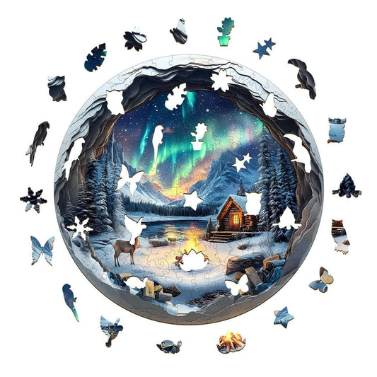 Northern Lights Winter Puzzle - PuzzleWood